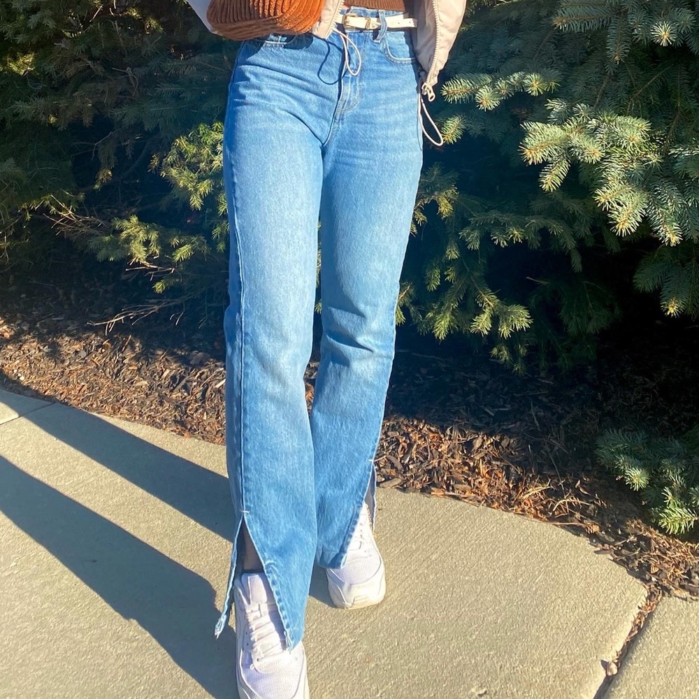 H&M Straight High Split Jeans - Picture 10 of 16